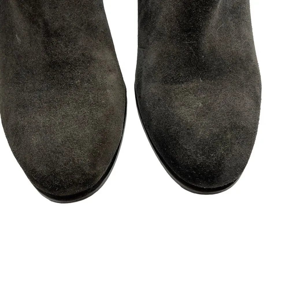 Vince Camuto Ankle Booties Francia Gray Suede US Size 9.5 EU 39.5 Heel 3.5 Inch